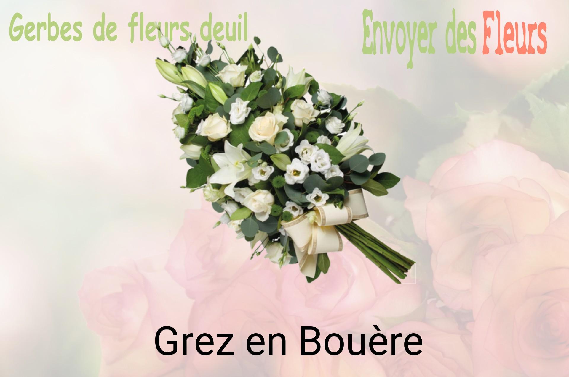 Gerbe de fleurs de deuil livrée à Grez-en-Bouère